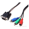 High Quality Black PVC VGA to Audio Cable